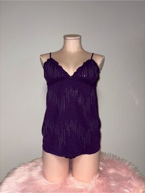 Victoria's Secret Purple Sequin Cami Set (Large) 2009